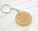 Laser Engraved Wooden Keyring - Life is Short