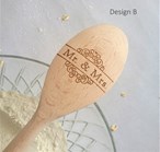 Mr & Mrs Wedding Anniversary Design - Personalised Wooden Spoon