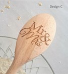 Mr & Mrs Wedding Anniversary Design - Personalised Wooden Spoon