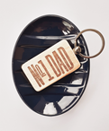Father's Day Rectangle Wooden Keyring