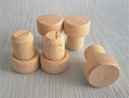 Natural T Cork Stoppers with Wooden Top 19mm
