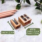 Wooden Pencil Sharpener – Single & Double Hole Beech Sharpener