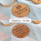 Personalised Engraved Wooden Coaster | Custom Names, Logos & Artwork