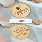 Personalised Engraved Wooden Coaster | Custom Names, Logos & Artwork