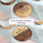 Personalised Engraved Wooden Coaster | Custom Names, Logos & Artwork