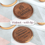 Personalised Engraved Wooden Coaster | Custom Names, Logos & Artwork