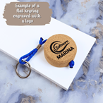 Personalised Wooden Cork Flat Key Rings
