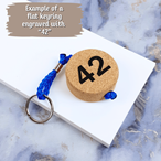 Personalised Wooden Cork Flat Key Rings