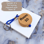 Personalised Wooden Cork Flat Key Rings