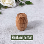 Miniature Barrel Keyring Laser Engraved