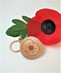 Engraved Poppy Keyring - Personalised Remembrance Day