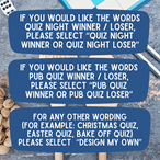Personalised Quiz Night Wooden Spoon – Engraved Gift for Quiz Lovers