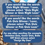 Quiz Night Personalised Wooden Spoon