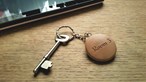 Personalised Round wooden keyring laser engraved