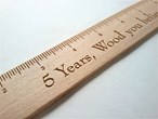 Personalised natural hand crafted wooden ruler