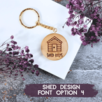Personalised Round Wooden Keyring
