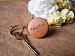 Personalised Round wooden keyring laser engraved