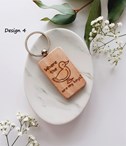 Rectangle Wooden Keyrings - New Home - Personalised