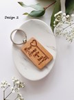 Rectangle Wooden Keyrings - New Home - Personalised