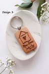 Rectangle Wooden Keyrings - New Home - Personalised