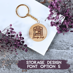 Personalised Round Wooden Keyring