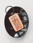 Father's Day Rectangle Wooden Keyring