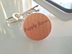 Personalised Round wooden keyring laser engraved