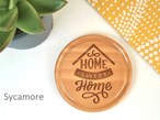 Home Sweet Home Engraved Wooden Coaster