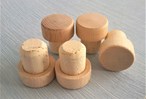 Natural Cork Stoppers with Wooden Top - Large