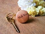 Personalised Round wooden keyring laser engraved