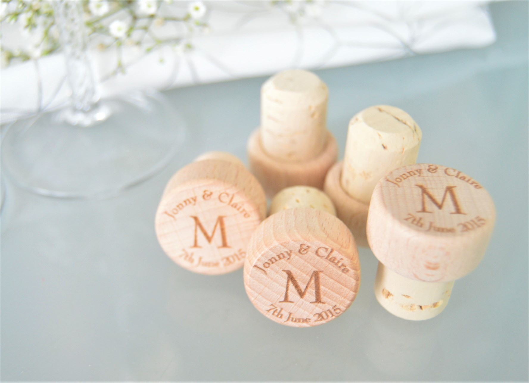 Personalised Wooden Wine Stopper Corks Create your own