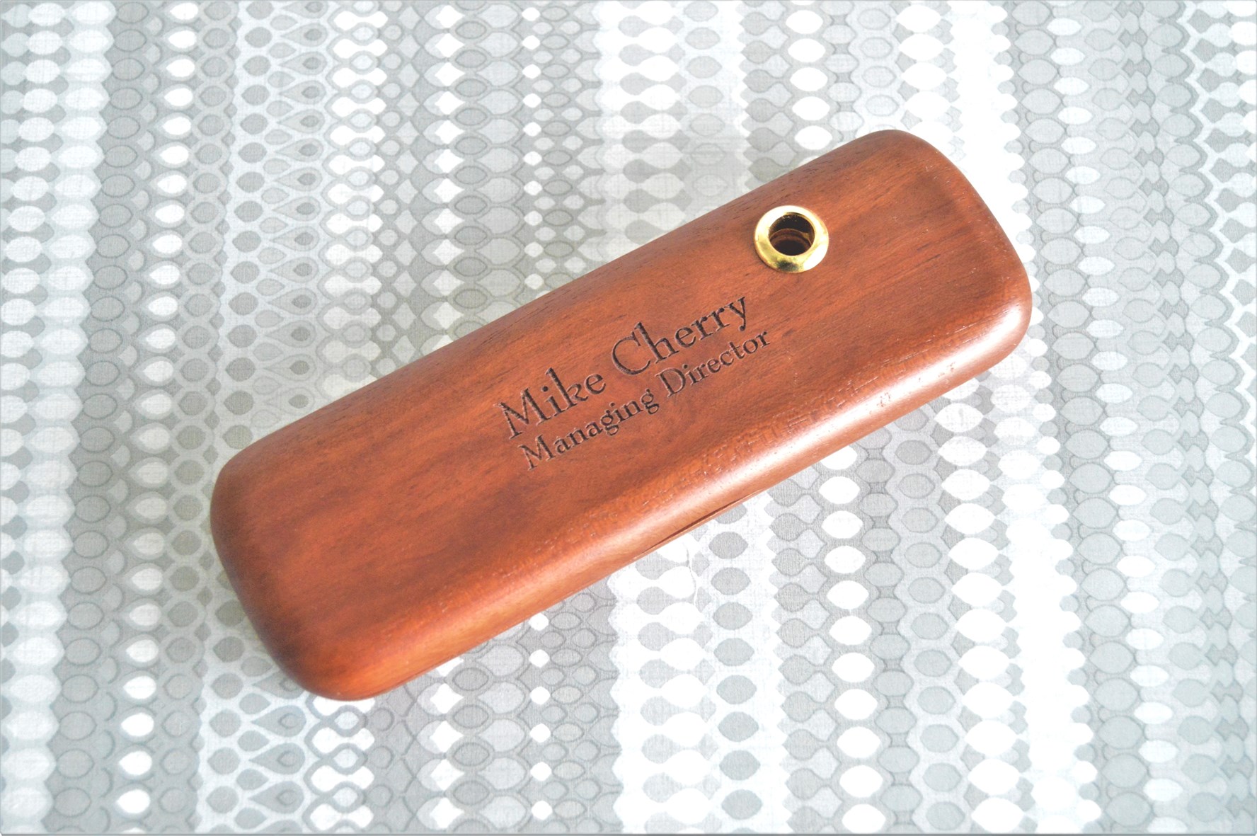 Personalised Wooden Pen Case Rosewood