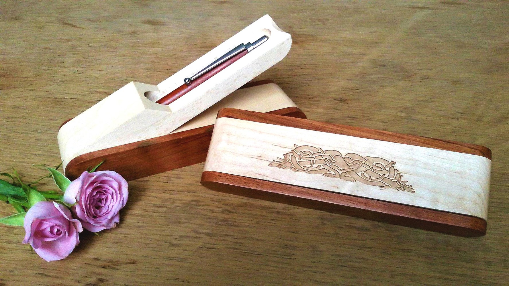 Wooden Pen Display Case