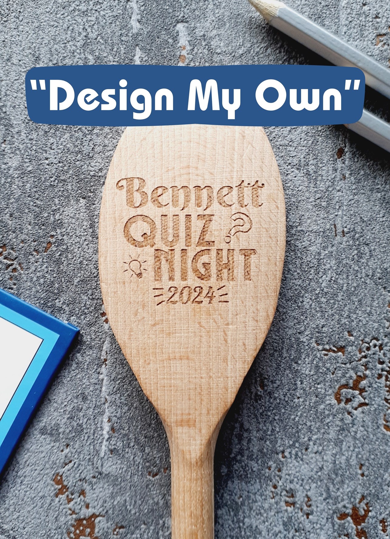 Quiz Night Personalised Wooden Spoon