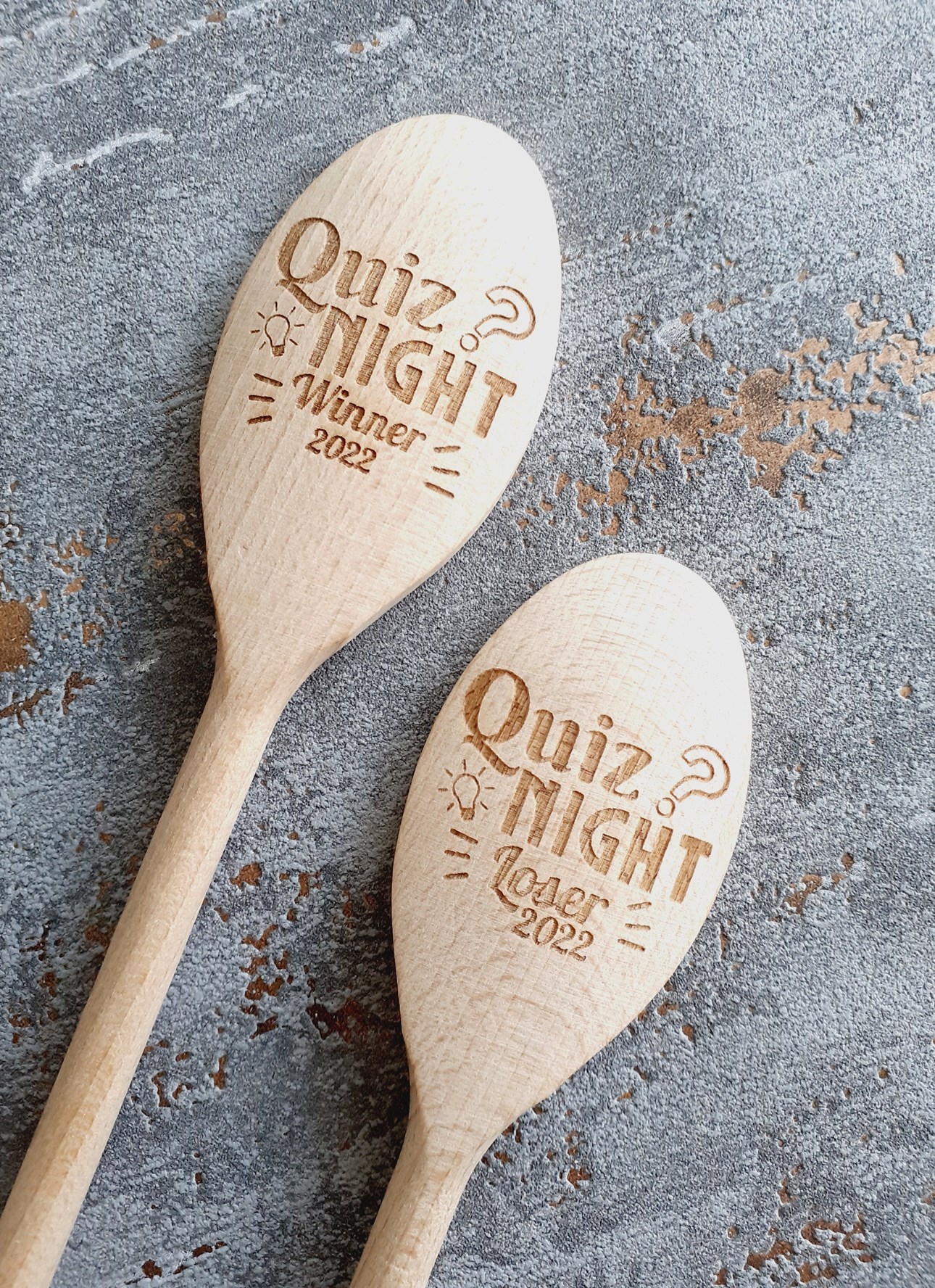 Quiz Night Personalised Wooden Spoon