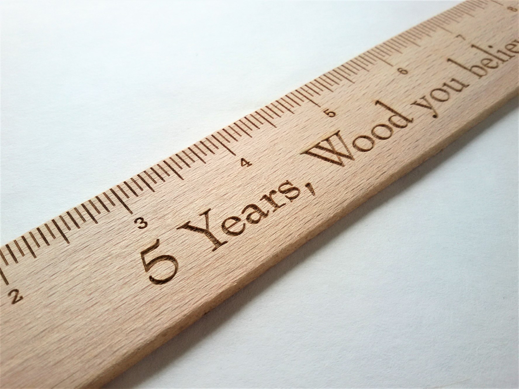 Personalised natural hand crafted wooden ruler | available in CM/MM or ...