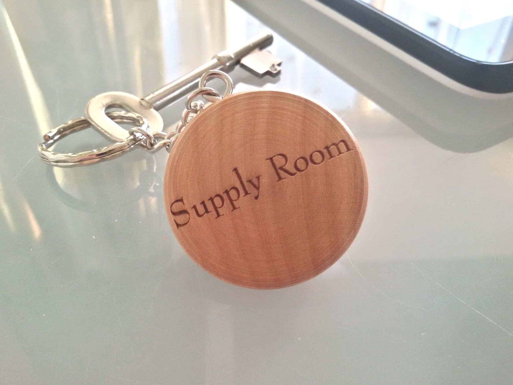 Personalised 'you're A Star' Wooden Keyring In Two Sizes - Oak Veneer