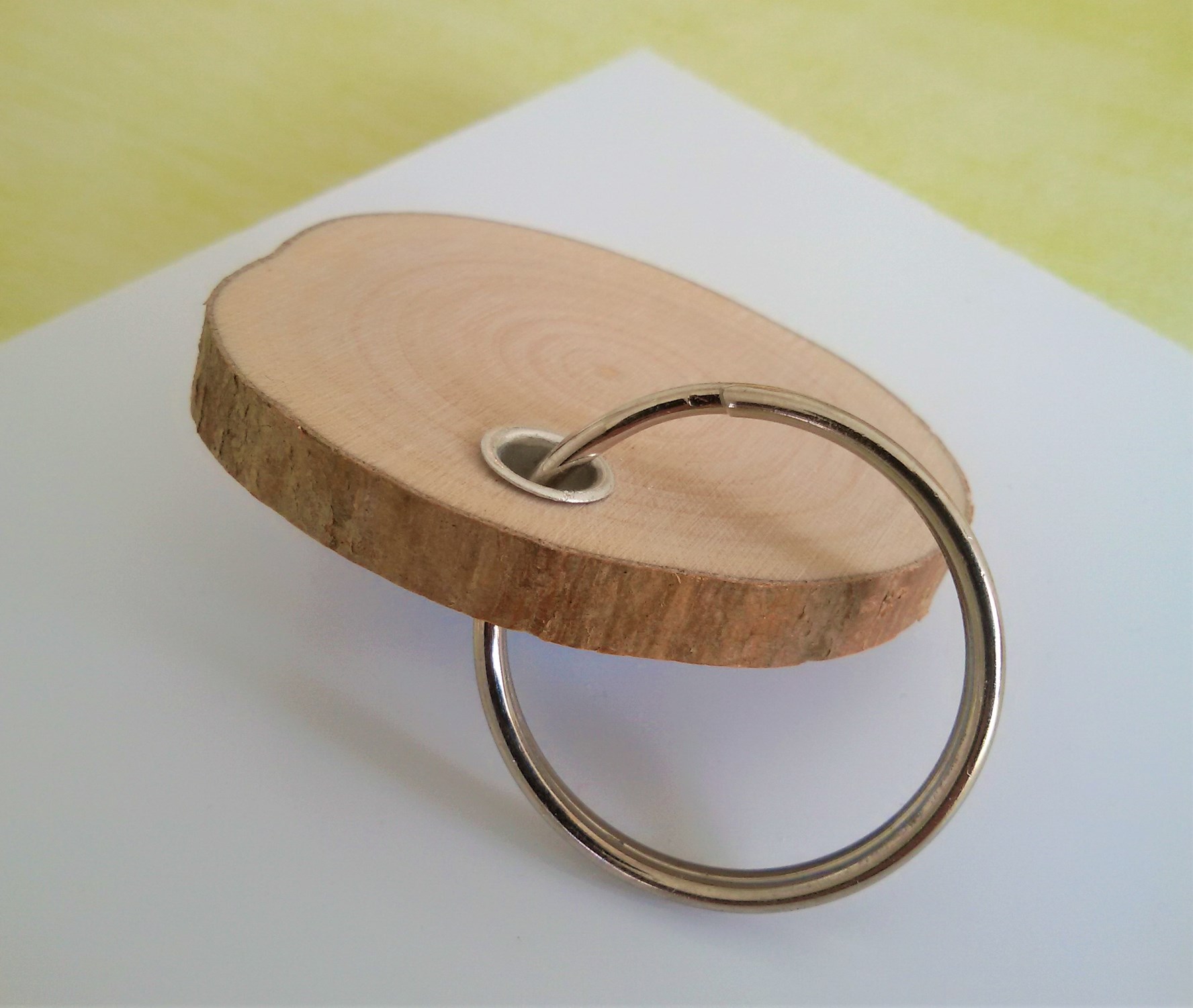 Birch Rustic Keyrings - Natural - 45mm