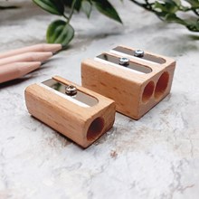 Wooden Pencil Sharpener – Single & Double Hole Beech Sharpener | Beech Pencil Sharpener