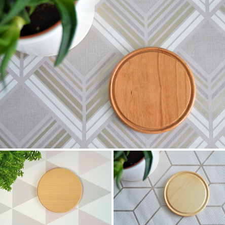 Turned Wooden Coasters - Various Timbers - Plain
