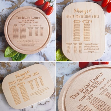Personalised Air Fryer Conversion Chart Board