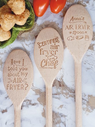 Air Fryer Chef Design - Personalised Wooden Spoon