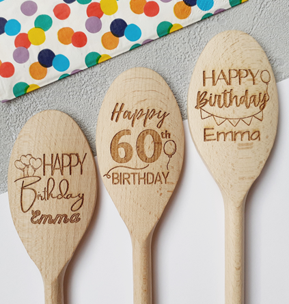 Happy Birthday Personalised Wooden Spoon