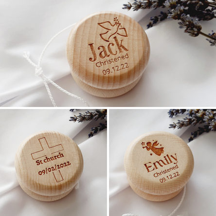 Personalised Wooden Yoyo - Christening