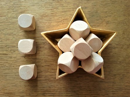 Plain Wooden Square Dice - 30mm