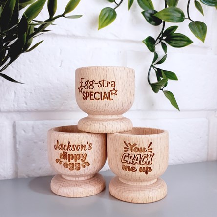 Personalised Wooden Egg Cup