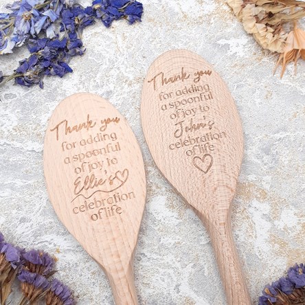 Celebration of Life Favours - Personalised Wooden Spoon
