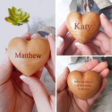 Large Personalised 3D Wooden Heart