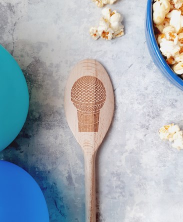 Karaoke / Singing Microphone Personalised Wooden Spoon