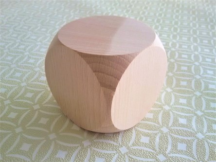 Extra Large Plain Wooden Square Dice - 60mm